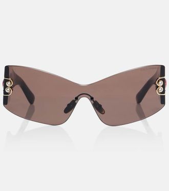 Dolce & Gabbana Embellished rectangular sunglasses