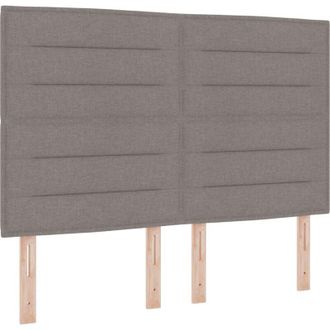 vidaXL Box Spring Bed with Mattress Dark Grey 90x190 cm Fabric Taupe vidaXL