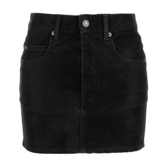 Isabel Marant Leather Skirts, female, Black, Size: 2XS Kimmy Mini Skirt