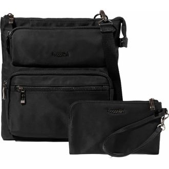 Baggallini Nolita Crossbody Bag with RFID Wristlet in Black Twill at Nordstrom