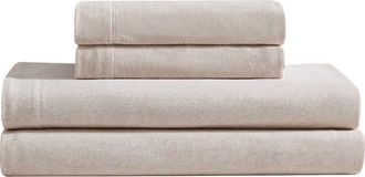 Calvin Klein Modern M&eacute;lange Cotton Blend Sheet Set in Light Pink at Nordstrom, Size Queen