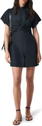 Rag & Bone Gretchen Cotton Poplin Shirtdress in Black at Nordstrom Rack, Size 6