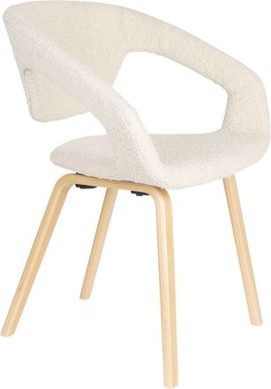 Zuiver Design Stuhl Flexback mit Armlehnen - Boucle Light Beige
