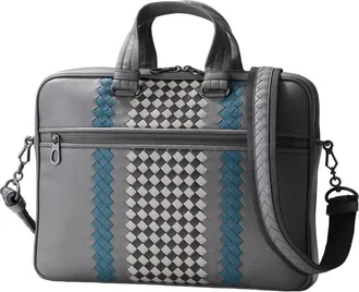Bottega Veneta Briefcase Mens Intrecciato Leather Business Bag