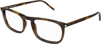 Saint Laurent Unisex Black Square Eyeglass Frames SL670 002