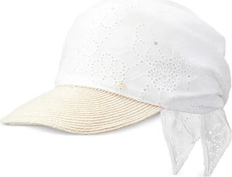 Maison Michel Pema lace hat - women - Straw/Cotton - OS - White