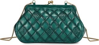 OLD TREND Petunia Small Quilted Leather Crossbody in Teal at Nordstrom