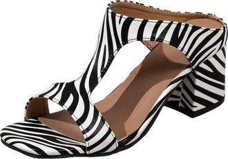 Generic 2026 Women Slippers European Plus Size Fashionable Sexy Leopard Print Bag And Sandals Thick Heels High Fish Mouth Hollow For (White, 6.5)