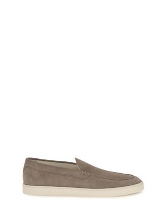 Brunello Cucinelli Grey Suede Loafers