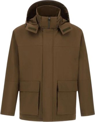 Herno Parka in Compact Light Nylon - Heren - Winterjassen - Groen - M - Nylon - Jassen