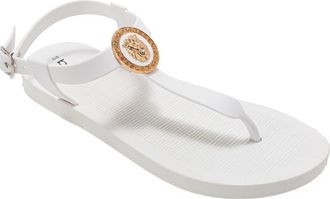 Bebe Lion Charm T-Strap Sandal in White at Nordstrom Rack, Size 9/10