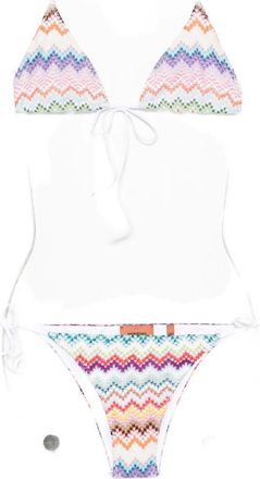 Missoni Beachwear Bianco, Blu-Donna