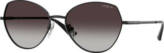 Vogue Eyewear Stijlvolle zonnebril in grijs verloop - Dames - Zonnebrillen - Zwart - 56 MM - Accessoires