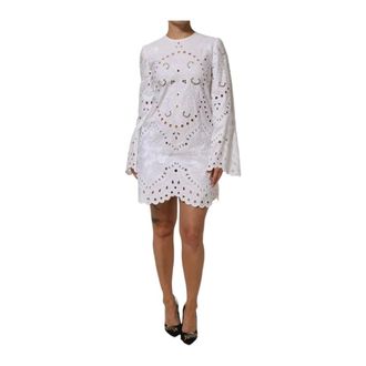 Dolce & Gabbana Vestido Mini Evas&eacute; con Abertura - Dresses - Mujer - Blanco - S