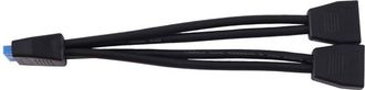 OEM Adaptador Divisor De Cable Usb 3.0 Peque&ntilde;o, Conector De Extensi&oacute;n Interno De 19/20 Pines, De 1 A 2 Para Placa Base