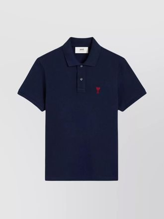 Ami organic cotton piqu&eacute; short-sleeve polo shirt