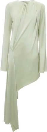 J.W.Anderson Green Satin Asymmetric Mini Dress Size S