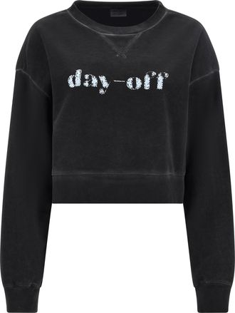 Freddy Felpa corta tinta a freddo con logo effetto cracked