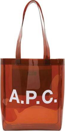 A.P.C. Borsa tote con logo - Marrone