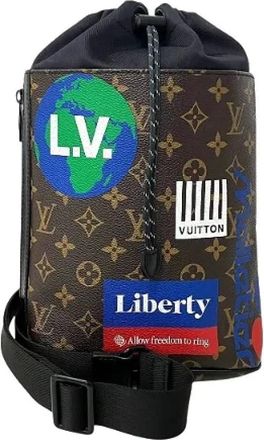 Louis Vuitton Pre-owned Cross Body Bags, male, Brown, Size: ONE SIZE Pre-owned Canvas shoulder-bags