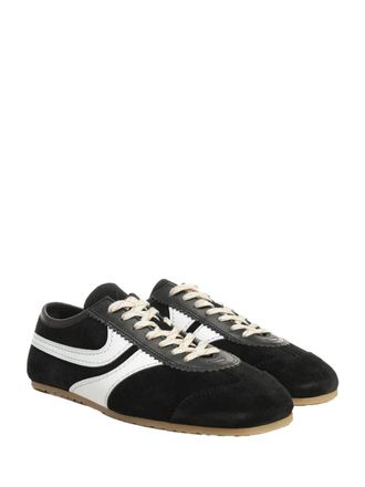 Dries Van Noten Suede Colorblock Sneakers - Black