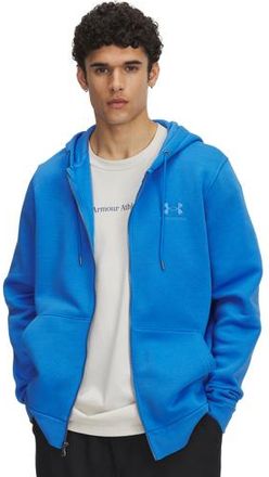 Under Armour Mens Essential Fleece Full-Zip Hoodie - Blue Atlantis/Blue Atlantis Size 3XL