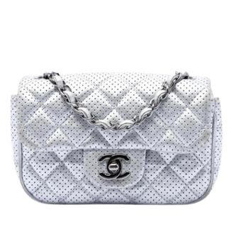 Chanel Pre-owned Quilted Mini Flap Bag - Dames - Pre-owned - Grijs - Maat: ONE Size Leer