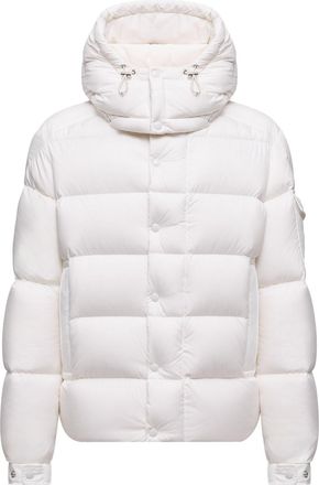 Moncler Maya 70 Hooded Short Down Jacket White Size 3