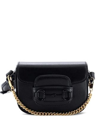 Gucci Horsebit 1955 Shoulder Bag Leather Super Mini crossbody bag - Nero
