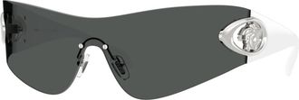 Versace Stijlvolle Zonnebril - Heren - Zonnebrillen - Grijs - 42 MM - Accessoires