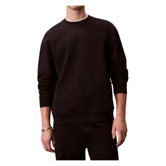 Calvin Klein Sweatshirts, male, Black, Size: XL Sportswear Graphic Crewneck