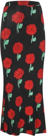 Versace Jeans Couture Bloemenprint rok- Viscose Elastaan Polyamide - Dames - Maxi Rokken - Veelkleurig - XS - Rokken