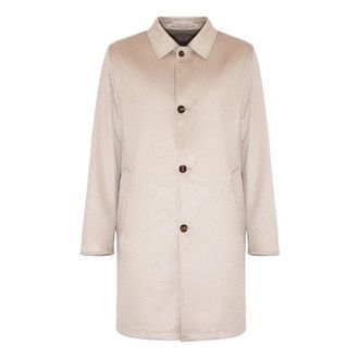 Kired Dubbelzijdige Beige Kasjmierjas - Heren - Mantel - Beige - XL - Kasjmier - Jassen