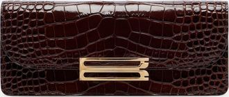 Victoria Beckham Dorian East-West croc-effect leather clutch