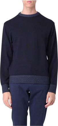 Paul & Shark Blauwe Sweaters voor Mannen - Heren - Ronde hals truien - Blauw - M - Truien & Vesten