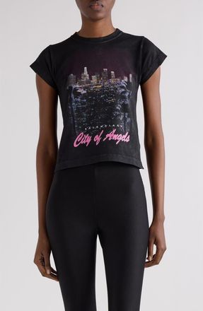 Balenciaga City of Angels Graphic T-Shirt in 1041 Faded Washed Black at Nordstrom, Size X-Small