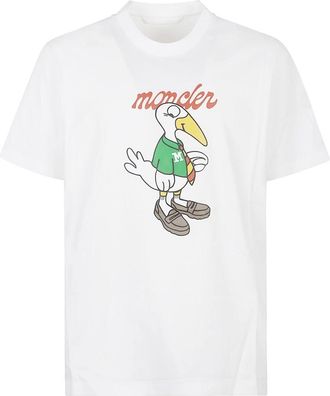 Moncler Heren, Tops, Wit, Maat: L Katoen