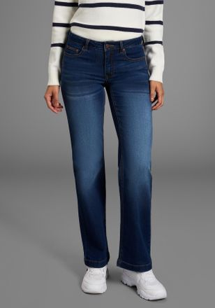 Kangaroos Comfort-fit-Jeans KANGAROOS, Damen, Gr. 34, N-Gr, blau (dunkelblau us), Denim/Jeans, Obermaterial: 79% Baumwolle, 19% Polyester, 2% Elasthan, Basic, c