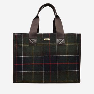Barbour Turnberry draagtas van wolmix met ruitpatroon