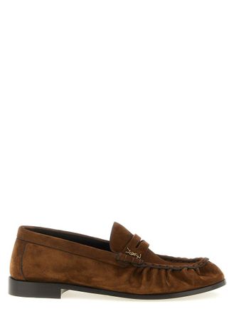 Saint Laurent Brown Solid Le Loafer