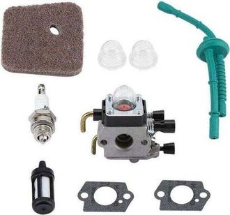 OEM Kit De Carburador Para Stihl Fs55 Fs55r Fs55rc Fs38 Km55 Hl45. Incluye Filtro De Aire, Manguera De Combustible Y Kit De Buj&iacute;as