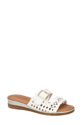 Bella Vita Bar-Italy Wedge Sandal in White Raffia at Nordstrom, Size 6.5