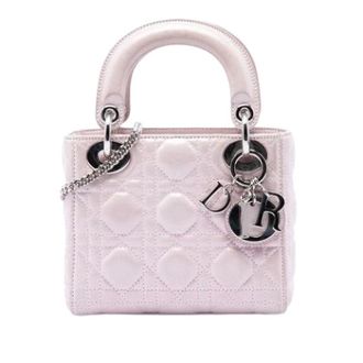 Dior Pre-owned Mini Lady - Dames - Pre-owned - Roze - Maat: ONE Size Leer