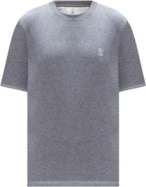 Brunello Cucinelli Sweatshirt met Monili-detail - Heren - T-shirts - Grijs - M - Tops