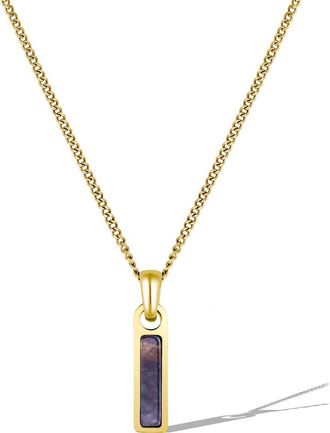 Vincero Mens Birthstone Pendant Necklace in Gold - February at Nordstrom