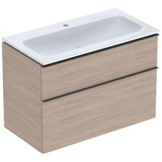 Keramag Keramag - Geberit Icon Set Mueble Lavabo Con Mueble Bajo Lavabo, 2 Cajones