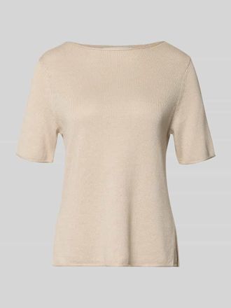 Marc O'Polo Regular Fit T-Shirt aus Baumwoll-Leinen-Mix in Stein, Gr&ouml;&szlig;e XXL