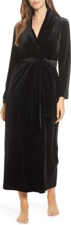 Natori Natalie Velvet Robe in Blk Black at Nordstrom, Size X-Small