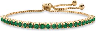 Palm Beach Jewelry Gold-Plated Birthstone Crystal Drawstring Bracelet