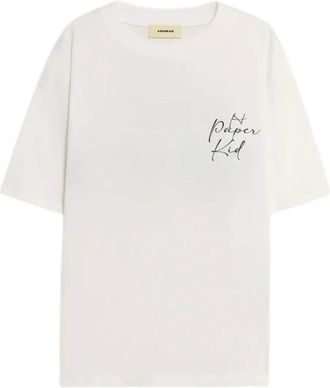 A Paper Kid logo T-shirt - unisex - Fabric - S - White